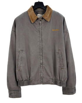 中性款灯芯绒领棉服外套017