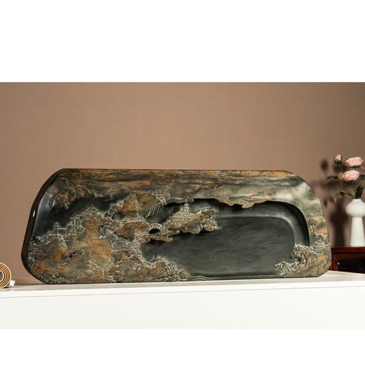 蔡永江制阿房宫歙砚 商品图0