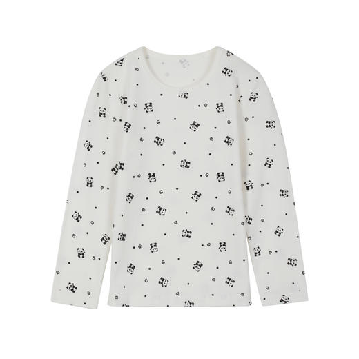 【萌趣满印熊猫纯棉套装】SCHIESSER舒雅童装女童长袖长裤保暖套装95%棉5%氨纶170g  3F/25275W 商品图2