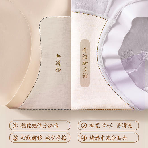 ALDOLA/雅黛俪高腰收腹提臀内裤女纯棉加长裆性感蕾丝无痕三角裤 商品图4