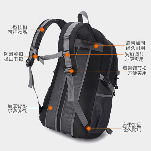 匹克 户外双肩包 YLF4207黑色 商品图4