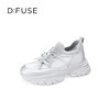 Dfuse迪芙斯2025秋季新款轻便厚底芭蕾舞鞋蝴蝶结增高老爹鞋透气休闲鞋DFD3112085 商品缩略图6