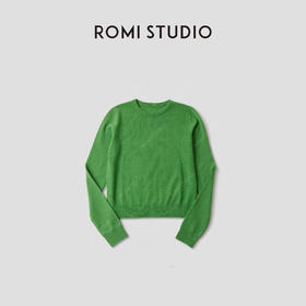 ROMI STUDIO“轻奢简约”羊绒绵羊毛混纺套头圆领毛衫 RWCAST5986