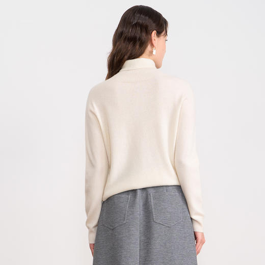 EITIE爱特爱半高领针织衫羊毛打底衫宽松保暖毛衣2025秋冬新款针织衫D2501901 商品图5