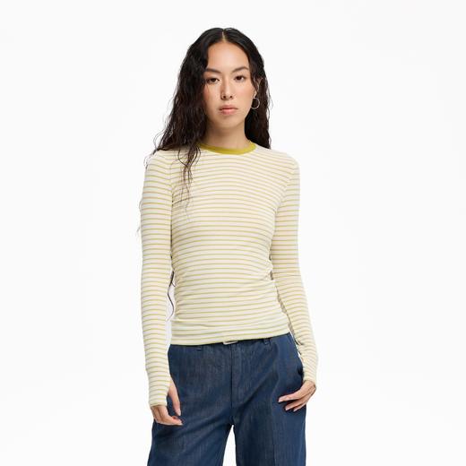 oneup天丝羊毛彩色条纹长袖 商品图2