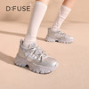 Dfuse迪芙斯2025秋季新款轻便厚底芭蕾舞鞋蝴蝶结增高老爹鞋透气休闲鞋DFD3112085 商品缩略图1