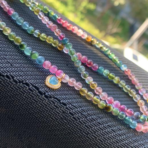 4.3mm多圈西瓜碧玺手串 商品图5