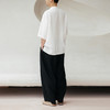 绽放605朵【黑白灰】2025汉麻黑色弯刀阔腿裤显瘦百搭男装休闲裤 商品缩略图3