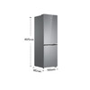 海尔（Haier）冰箱410升家用二门双开门零距离自由嵌入全空间保鲜一级双变频BCD-410WLHC214GXU1(灰) 商品缩略图3
