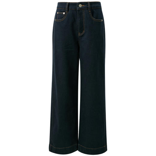 三彩2025冬季新款磨毛牛仔裤休闲直筒裤九分裤简约显瘦M 商品图4