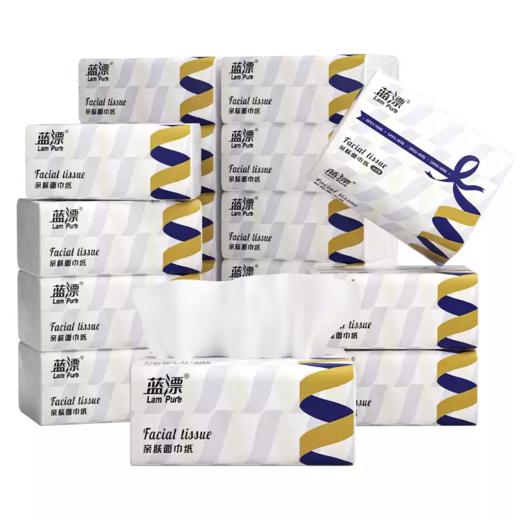 【蓝漂】家用抽纸 亲肤卫生纸餐巾纸 实惠装面巾纸可擦手纸巾 商品图5