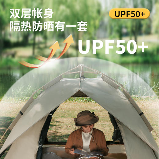 何大屋 传奇小镇三用黑胶帐篷HDW1517 商品图3