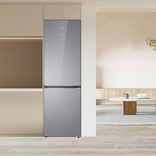 海尔（Haier）冰箱410升家用二门双开门零距离自由嵌入全空间保鲜一级双变频BCD-410WLHC214GXU1(灰) 商品图2