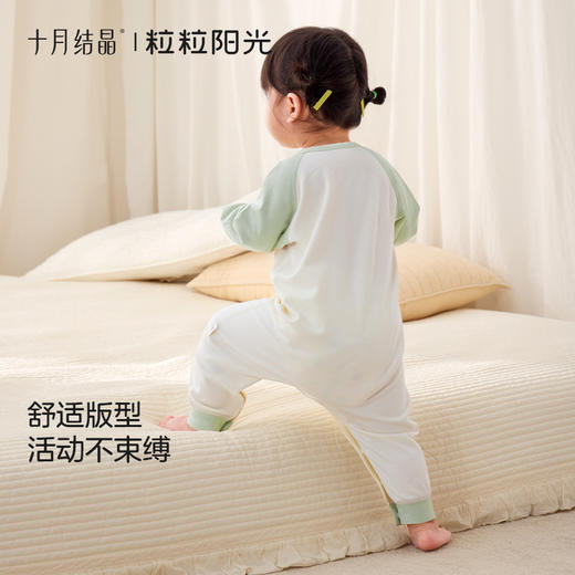 粒粒阳光秋季婴儿衣服向日葵暖皮恒温连体衣2025宝宝衣服 商品图4