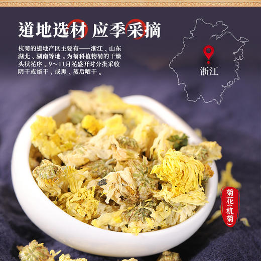 康美药业菊花（杭菊）80克/瓶 可搭配金银花枸杞泡水喝  花草茶 商品图1