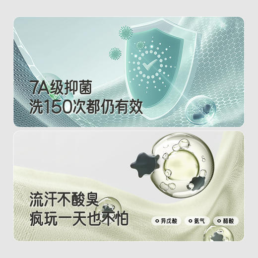 【5双装】英氏婴儿袜子夏季宝宝薄袜透气赛柔丝7A抗菌儿童短袜地板袜5双装 商品图2