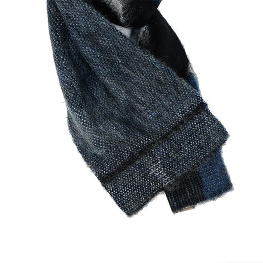 and wander mix color shaggy knit stole拼色马海毛羊毛混纺围巾 商品图2