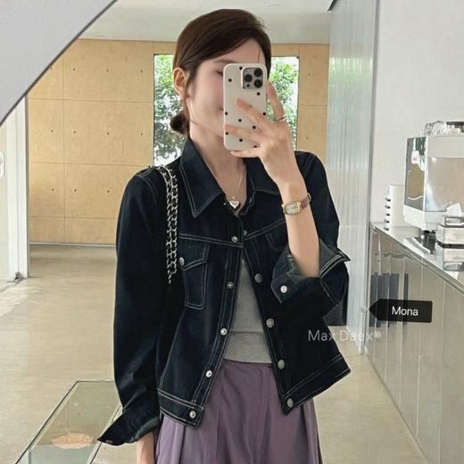 【Max Daex复古丹宁蓝牛仔外套】复古牛仔 超经典款式 上身挺阔有型 宽松休闲风 商品图0