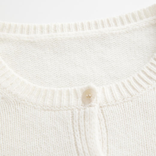 ROMI STUDIO100%美丽奴绵羊毛雾感柔软蓬松圆领开衫 RWCASZ4585 商品图2