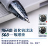 得力（deli）臻顺滑中性笔签字笔 0.5mm子弹头按动笔水笔 办公用品 黑色 12支/盒S08 商品缩略图2