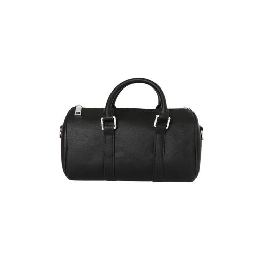 涂珐琅金属三角形徽标 单肩斜挎手提包 女款 黑色 商品图3