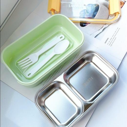 yispot易铂304不锈钢分格餐盒+水果杯组合 商品图1
