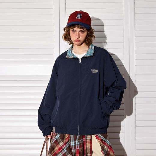 小众双面两穿格子翻领夹克外套 秋冬新款宽松休闲潮牌情侣上衣 商品图6