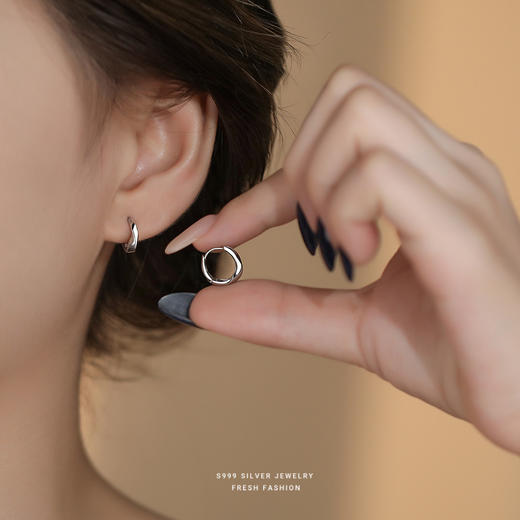 【无尽期望】S999纯银莫比乌斯耳环【YXS-E5758-999】 商品图2