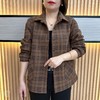 中老年时尚女装春秋新款洋气百搭格子长袖外套气质显瘦妈妈上衣女 商品缩略图0