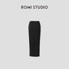 ROMI STUDIO“气质优雅”轻薄柔顺松紧腰后开叉针织半裙 RWCSXJ1809 商品缩略图1
