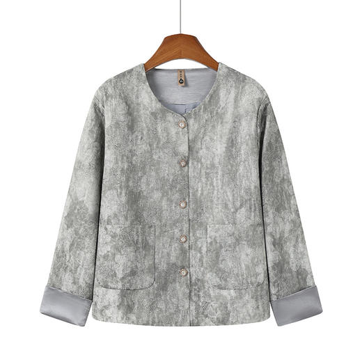 FW 8036洋气外套提花气质中式短款显瘦上衣 商品图4