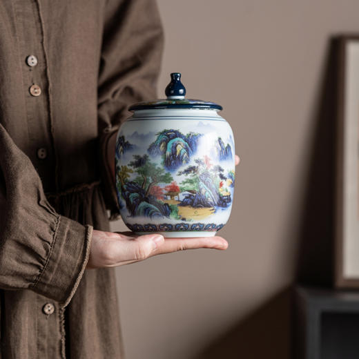 山影【小单瓷罐  兰色】50元一套/一箱16套 商品图4