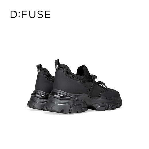 Dfuse迪芙斯2025秋季新款轻便厚底芭蕾舞鞋蝴蝶结增高老爹鞋透气休闲鞋DFD3112085 商品图13