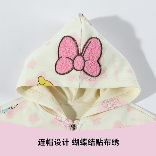 迪士尼2025春秋新款女童开衫外套女孩舒适耐磨连帽卫衣运动休闲外套ZD3ES031 商品图6