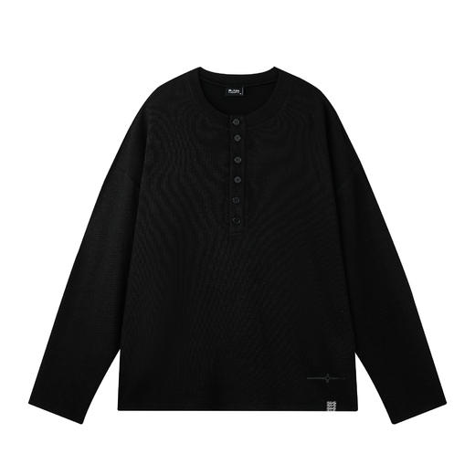 BJHG不计后果 亨利领长袖t恤男款秋季基础打底衫蛇骨羊绒休闲卫衣 商品图4