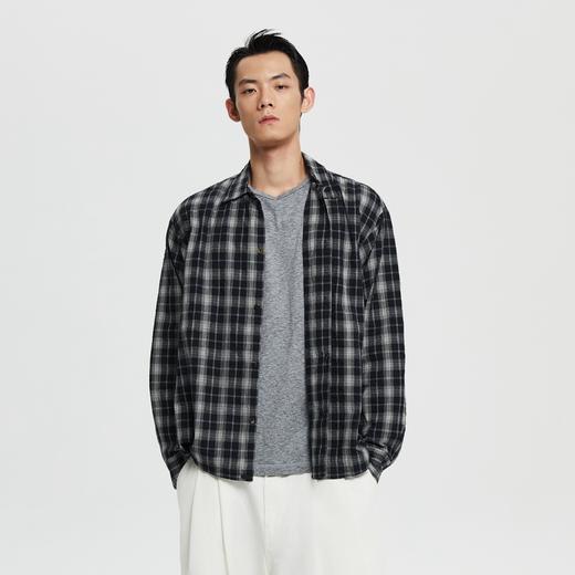 oneup泡泡纱格子宽松衬衫 商品图2