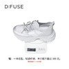 Dfuse迪芙斯2025秋季新款轻便厚底芭蕾舞鞋蝴蝶结增高老爹鞋透气休闲鞋DFD3112085 商品缩略图4