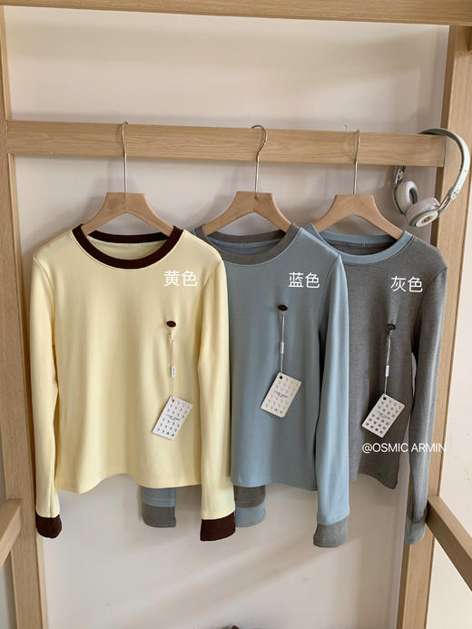 秋季必备韩国订单egg鸡蛋马卡龙德绒T恤 商品图14