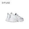 Dfuse迪芙斯2025秋季新款轻便厚底芭蕾舞鞋蝴蝶结增高老爹鞋透气休闲鞋DFD3112085 商品缩略图8