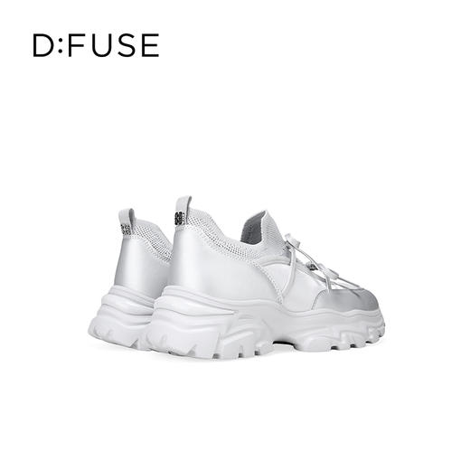 Dfuse迪芙斯2025秋季新款轻便厚底芭蕾舞鞋蝴蝶结增高老爹鞋透气休闲鞋DFD3112085 商品图8