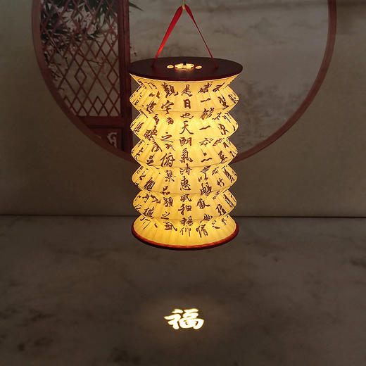 【投影创意古风灯笼】中秋节创意礼品 可提可立可投影  手提发光小灯笼 元宵节投影花灯 新年礼物折叠纸灯笼 商品图7