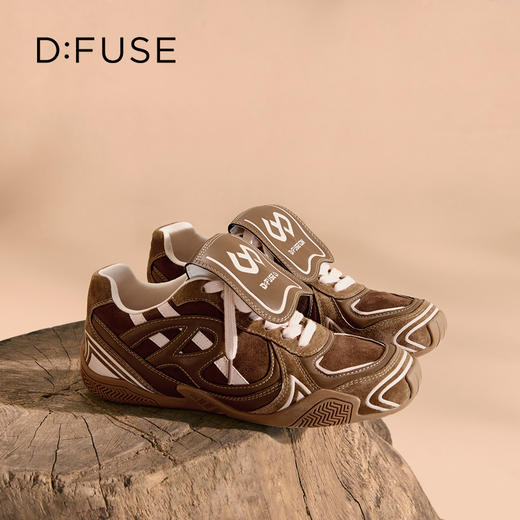 Dfuse迪芙斯2025秋季新款百搭复古德训鞋翻盖鞋舌休闲运动鞋小白鞋DFD3112078 商品图4