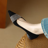 【预售5天】法式水钻气质尖头低跟单鞋女秋季新款百搭爆款软底女鞋DB&M6559 商品缩略图3