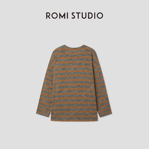 ROMI STUDIO"秋日松弛"棉质立体垂坠感大板型长袖T恤 RWCAS65504 商品图3