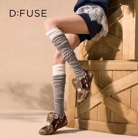 Dfuse迪芙斯2025秋季新款百搭复古德训鞋翻盖鞋舌休闲运动鞋小白鞋DFD3112078