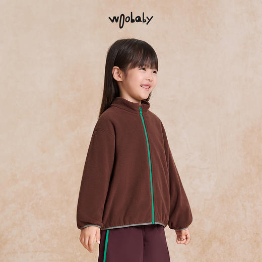 【woobaby】儿童防水透湿外套25秋季新品连帽外套男童女童拼色上衣 商品图1