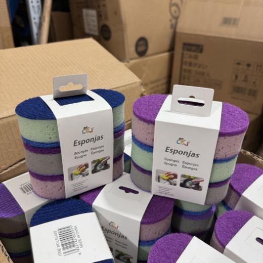 嗨翻周末💥给你们安利个神仙好物😉【出口外贸】Esponjas洗碗海绵💥亏清秒杀19.9🉐12个❗出泡细腻，不留刮痕❗ 🔥外网爆火清洁神器 擦出锃光瓦亮  商品图1