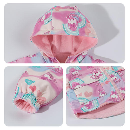 迪士尼秋冬新款加绒舒适户外外套连帽防风保暖露营风衣ZD3ES021 商品图8