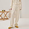 谜底休闲裤长裤女2025秋新品百搭松紧腰悬垂感米白卫裤253MK1248 商品缩略图0