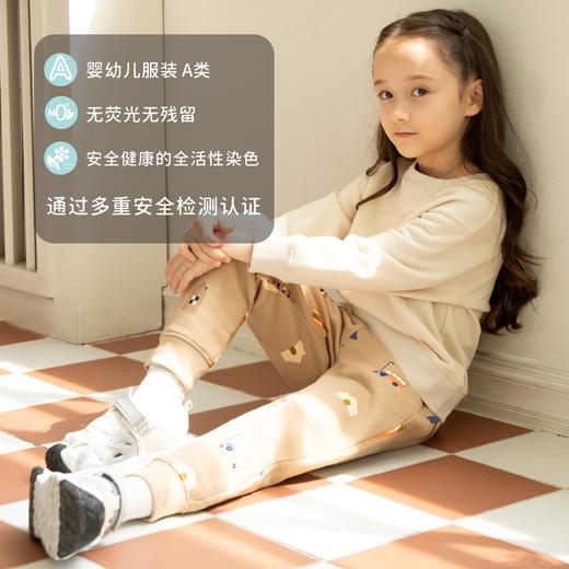 【320克高棉起绒】--moimoi儿童加厚保暖休闲裤卫裤加绒 商品图2